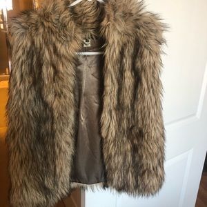 Eddie Bauer faux fur vest
